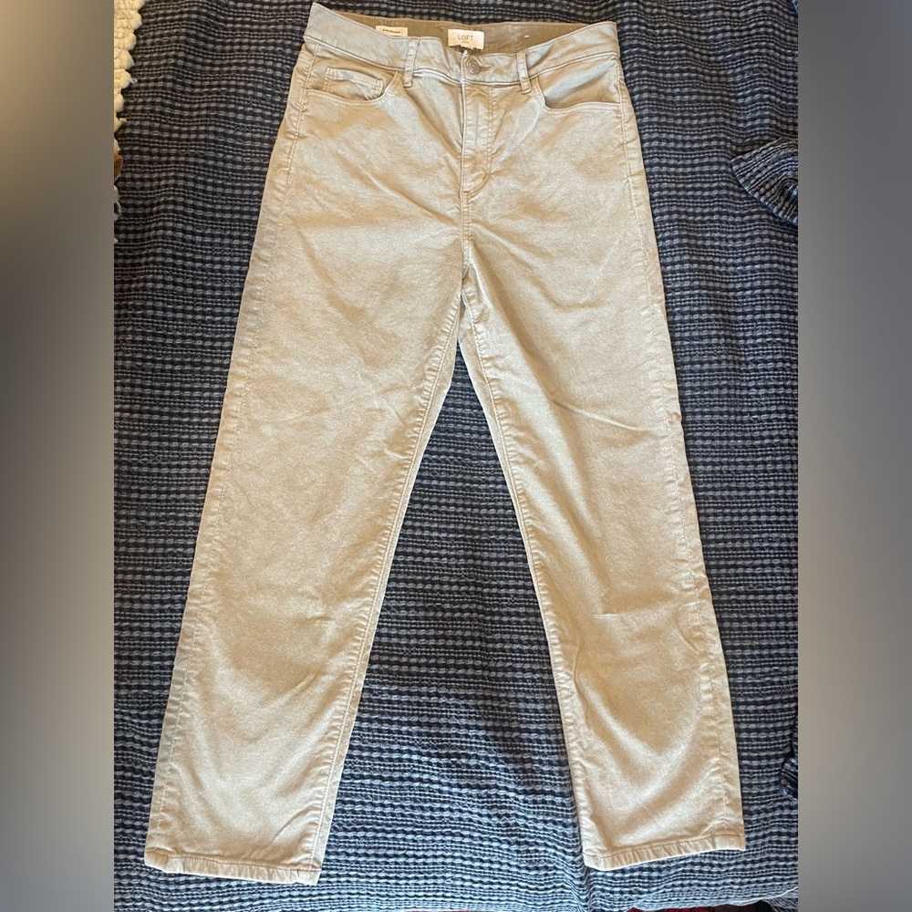 Loft Outlet- Women’s velvet sim straight pants
